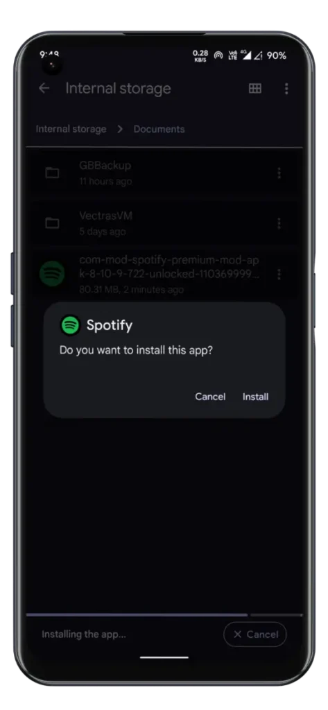 Spotify Premium App install
